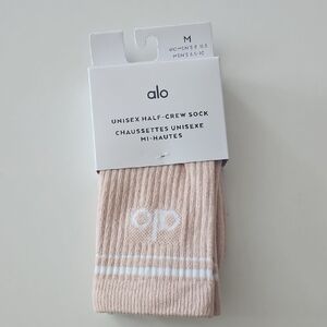ALO Yoga Unisex Half-Crew Sock - Pink Quartz